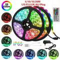 Waterproof 65.6ft/20m LED Strip Lights Flexible Color Changing RGB Tape Lights 2835 RGB Light Strips with 44 Key IR Remote