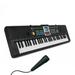 61 Keys Digital Electronic Keyboard Multifunctional Electric Piano for Piano Student with Microphone Function Musical Instrument