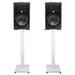 (2) JBL 308P MkII 8 Powered Studio Monitor Monitoring Speakers+White 29 Stands