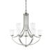 Nine Light 2-Tier Chandelier-Brushed Nickel Finish-Incandescent Lamping Type Bailey Street Home 73-Bel-2015704