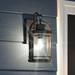 Luxury Nautical Outdoor Wall Sconce 15.00 H x 9.00 W with American Bungalow Style Elements Craftsman Design Black Silk Finish and Clear Seeded Glass UQL1431