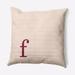 Simply Daisy 20 x 20 Modern Monogram Indoor/Outdoor Polyester Throw Pillow Cranberry