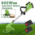 DODOING 24V Electric Weed Lawn Grass Cord Trimmer Cutter Rechargeable Grass Trimmer & Edger Electric Lawn Mower Weeder Weeding Machine Grass Cutter w/2 Battery 1 Charger