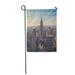 SIDONKU Aerial View of Manhattan Skyline and Skyscrapers at Sunrise New York City USA Garden Flag Decorative Flag House Banner 12x18 inch