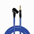 Right Angle XLR Male to 1/4 TRS Male - 30 Feet - Blue - Pro 3-Pin Microphone Connector for Powered Speakers Audio Interface or Mixer for Live Performance & Recording