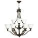 Hinkley Lighting - Bolla - 9 Light Large 2-Tier Chandelier in Transitional Style