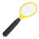 Portable Fly Swatter Electronic Swatter Single Layer Mute Mosquito Pest Control (Yellow No Battery)