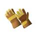 LP4330-L Men s Premium Double Leather Palm Work Gloves Heavy Duty Duck Fabric Back Safety Cuff