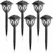 6-Piece Patterned Solar Street Light Outdoor LED Solar Garden Light Suitable For Lawn Courtyard And Garden Walkways