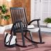 SAFAVIEH Clayton Outdoor Patio Arched Rocking Chair Black