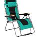 Costway Padded Zero Gravity Lounge Chair Oversize Folding Adjustable Turquoise