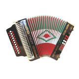 Rossetti Azteca 3112 31 Button 12 Bass Accordion FBE Red/White/Green