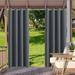 SHANNA Indoor/Outdoor Curtains - Grommet Top Waterproof Windproof Privacy Blackout Drapes for Garden Porch Gazebo Patio Dark Gray 52*94 in 1 Panel