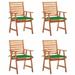 Suzicca Patio Dining Chairs 4 pcs with Cushions Solid Acacia Wood