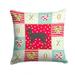 English Toy Terrier 2 Love Fabric Decorative Pillow Red