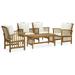 Lixada 5 Piece Garden Set with Cushions Solid Acacia Wood