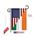 Breeze Decor 58237 US Irish Friendship 2-Sided Impression Garden Flag - 13 x 18.5 in.