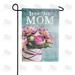 America Forever Happy Mother s Day Flowers Garden Flag 12.5 x 18 inches Pink Flowers Best Mom Double Sided Holiday Seasonal Yard Outdoor Decorative Love You Always Flag