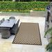 Chevron Dark Brown Indoor/Outdoor Rugs Flatweave Contemporary Patio Pool Camp and Picnic Carpets