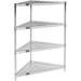 Nexel 796553 Nexel Corner Wire Shelving 24 W x 18 D x 42 H