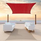 ColourTree 16 x 20 Red Rectangle Sun Shade Sail Canopy Mesh Fabric UV Block Air & Water Permeable - Commercial Heavy Duty - 190 GSM - 3 Years Warranty ( We Make Custom Size )