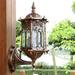 Aiqidi Retro Wall Light Vintage Rustic Outdoor Lantern Lamp Antique Brass Wall Sconces Waterproof E27 Exterior Wall Lamp for Balcony Garden Porch