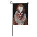 SIDONKU Scary Scarier Clown Sharp Pointy Teeth Glaring at You Horror Evil Creepy Garden Flag Decorative Flag House Banner 28x40 inch