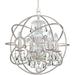 Four Light Mini Chandelier in Minimalist Style 17 inches Wide By 18.75 inches High-Clear Crystal Color-Swarovski Strass Crystal Type-Olde Silver