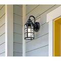 Westinghouse Lighting Rezner One-Light Outdoor Wall Fixture Textured Black Finish with Clear Seeded Glass