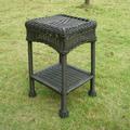 International Caravan Madison Wicker Resin 2-Tier Patio Side Table