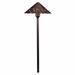 Cbr 2W 3 Led Hammered Roof Path Light with Transitional Inspirations 22 inches Tall By 8.25 inches Wide-Textured Tannery Bronze Finish-3000 Color