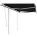 Carevas Manual Retractable Awning with Posts 9.8 x8.2 Anthracite