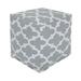 Majestic Home Goods Decorative Gray Trellis Small Cube Ottoman