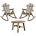 Lakeland Mills Patio Rocking Chair (Set of 2) with Round Table