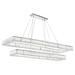 CWI Lighting Felicity 2 Tier Contemporary Metal LED Chandelier in Chrome