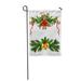 LADDKE Red Ball Christmas Evergreen Trees Poinsettia and Bells Berry Garden Flag Decorative Flag House Banner 28x40 inch