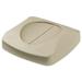 Rubbermaid Commercial FG268988BEIG Untouchable 16 in. Square Swing Top Lid - Beige