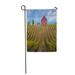 SIDONKU Green Barn Red Farmhouse on Top of Hill in Healdsburg California Vineyard Garden Flag Decorative Flag House Banner 12x18 inch