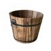 Wooden Bucket Barrel Planters Rustic Flower Succulent Planting Pots with Drainage Holes for Patio Garden Outdoor Indoor Plant Container