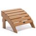 Plastic Wood Ottoman Footstool for Lawn Outdoor Patio Deck Garden Porch Lawn Furniture Brown