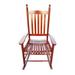 Rocking Chair for Porch Wooden Rocker Chair Reclining Seat with High Back Slat All-Weather Resistant Porch Rocker for Garden Patio Balcony Backyard Blue