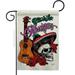 Angeleno Heritage G135495-BO 13 x 18.5 in. Skeleton Fiesta Garden Flag with Fall Day of Dead Double-Sided Decorative Vertical Flags House Decoration Banner Yard Gift
