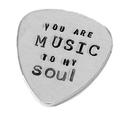 Aluminum Guitar Pick Traditional style - Personalized customized Hand Stamped...