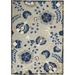 HomeRoots 384859 5 x 8 ft. Natural & Blue Indoor & Outdoor Area Rug