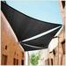 ColourTree 7 x 9 x 11.4 Black Right Triangle Sun Shade Sail Canopy Mesh Fabric UV Block & Water Air Permeable - Commercial Heavy Duty - 190 GSM - 3 Years Warranty - Custom Make