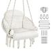 Hanging Chair Hammock Chair with Large Thick Cushion Swing Chair Holds up to 250 lb for Terrace Balcony Garden Living Room