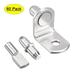 Uxcell Shelf Support Peg 3 Style Furniture Bookcase Shelf Bracket Pegs 0.2 Pin Silver Tone 60pcs