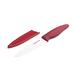 Farberware Colourworks 5-inch Ceramic Utility Knife with Blade Cover Red