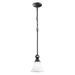 Landmark Lighting 66202-1 1 Light Mini Pendant From The Gameroom Collection - Black