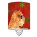 Caroline s Treasures SS4701CNL Brussels Griffon Red and Green Snowflakes Holiday Christmas Ceramic Night Light 6x4x3
